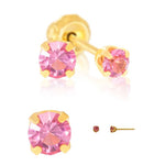Inverness 90C Rose Earrings 24KT 3mm