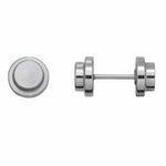 Inverness 810E Stainless Steel Barbell Earrings 7mm