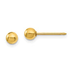 Inverness 241E GP Ball Earrings 18KT 4mm