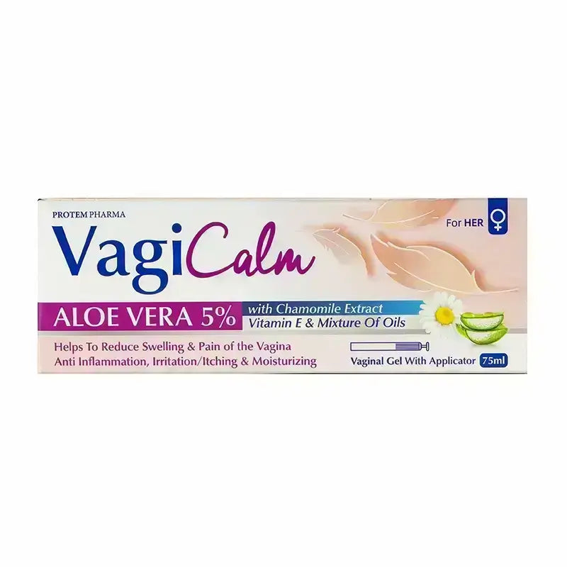 Protem Pharma Vagi Calm Aloe Vera 5% Vaginal Gel 75 ml  Yalladeal