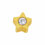 Inverness 24C GP Crystal In Star Earrings 24KT