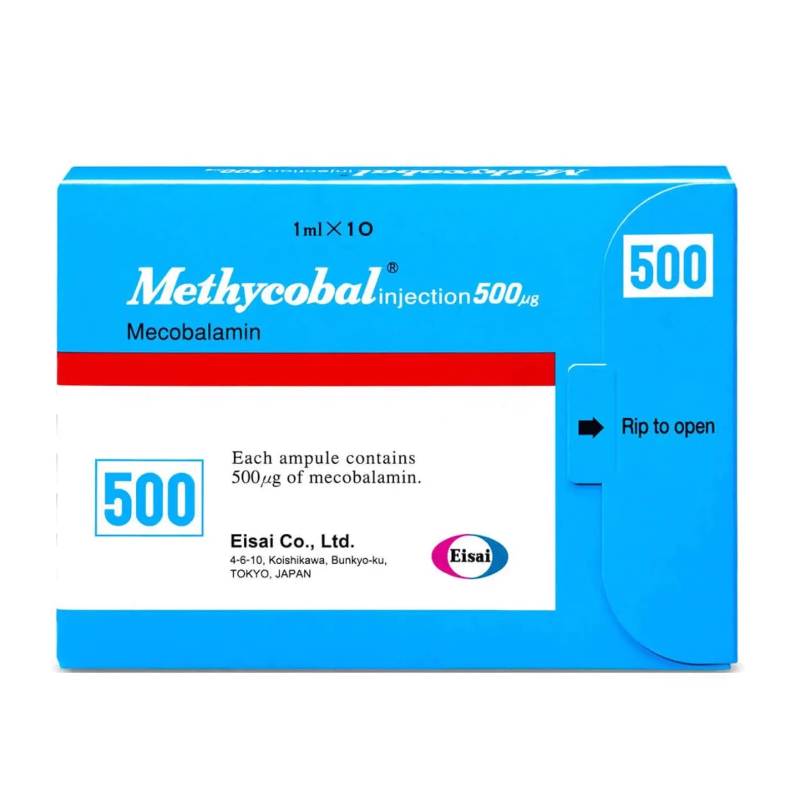 Methycobal 500 mcg Injection Ampoules 10*1 mL vitamin B12 Yalladeal Methycobal 500 mcg Injection Ampoules 10*1 mL vitamin B12 Yalladeal