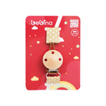 Bebina Pacifier Clip - Wood - Brown