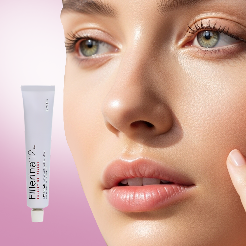 woman using day and night fillerina cream