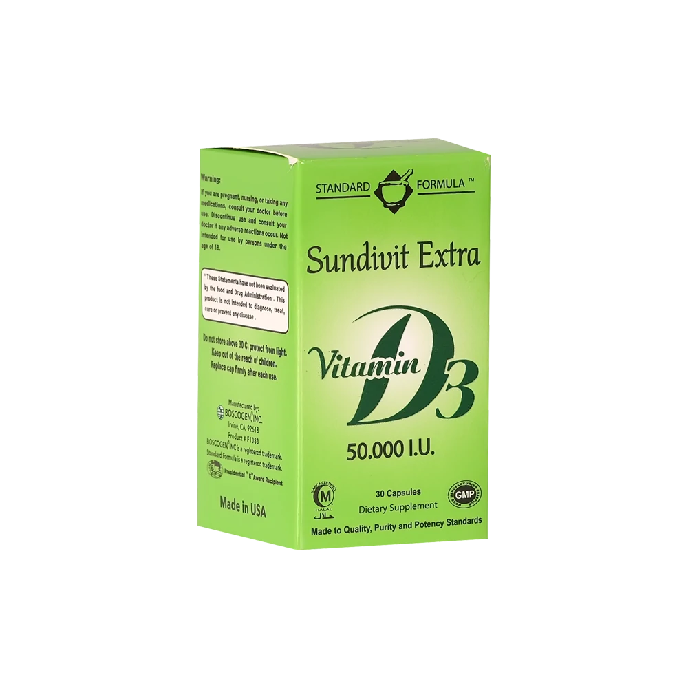 Sundivit إكسترا فيتامين د3 50,000 وحدة دولية 30 كبسولة