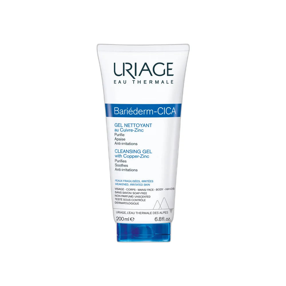 Uriage Bariederm Cica Cleansing Gel With Cu-Zn 200 ml