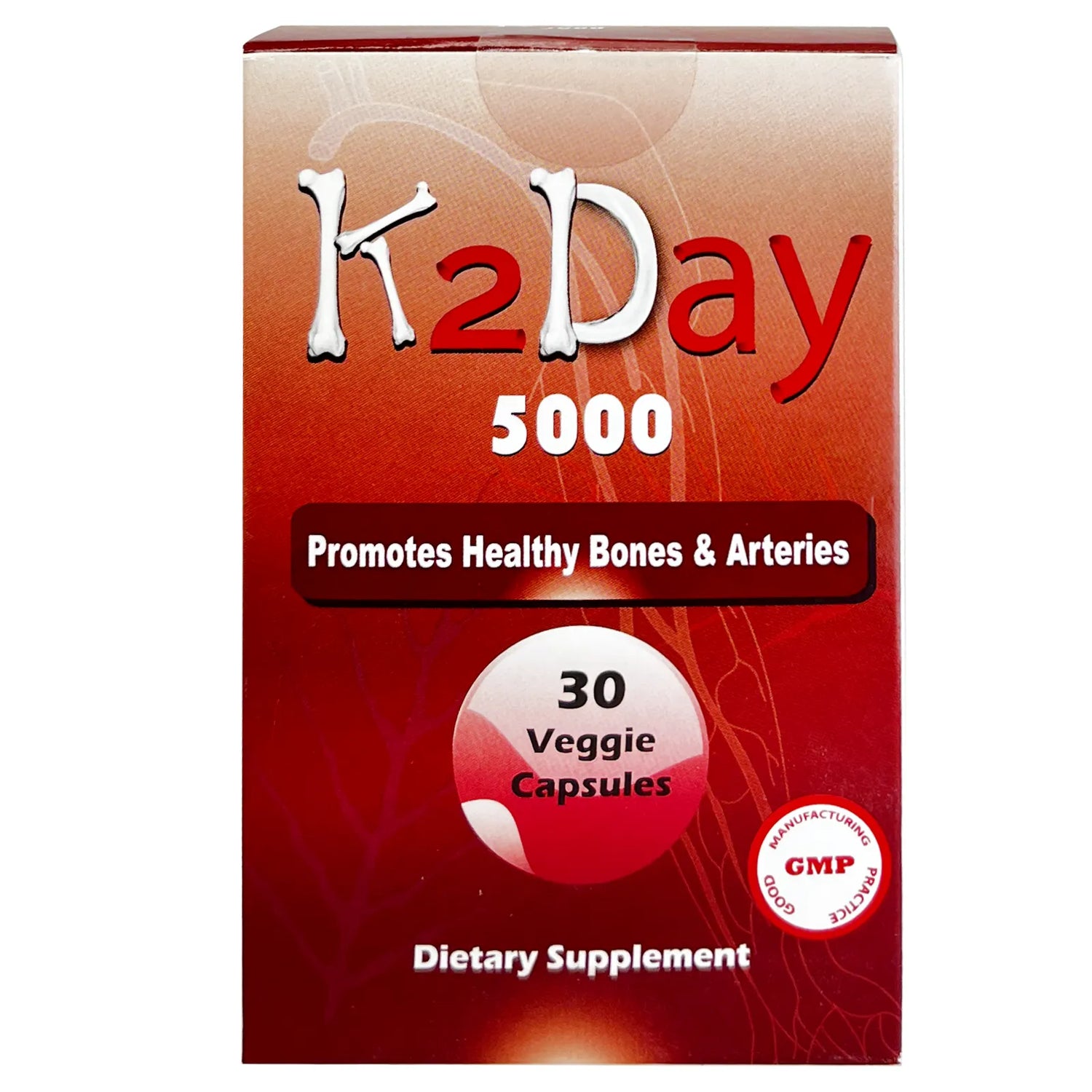 K2DAY 5000 mg Capsules 30'S For healthy bones and arteries