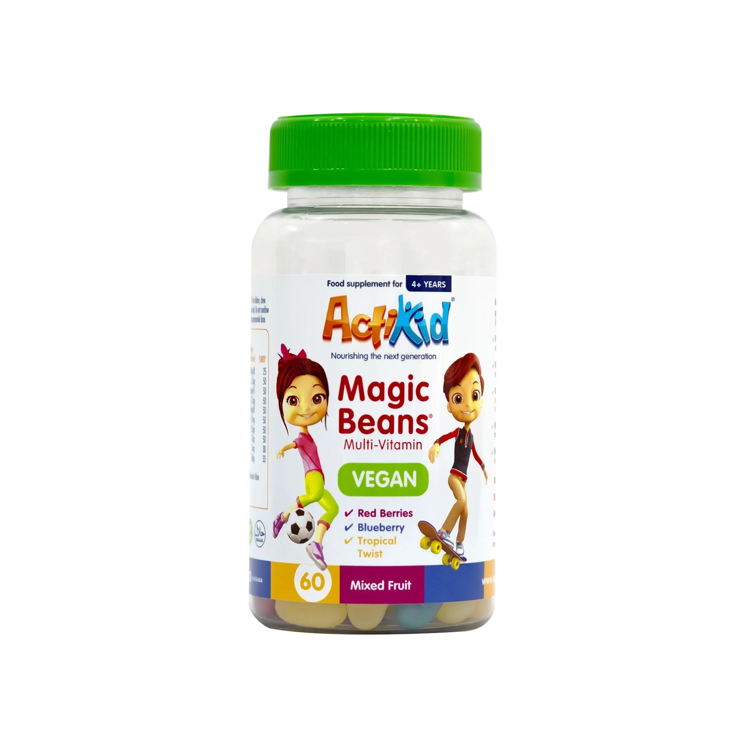 ActiKid Magic Beans Multi Vitamin - Mixed Fruit Flavor 60 Gummies