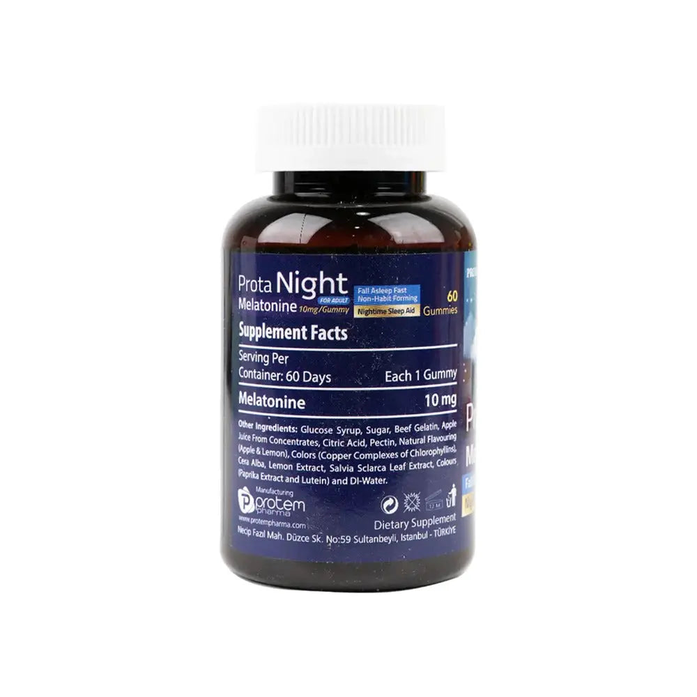 Protem Pharma Prota Night Foradult Melatonine 10Mg 60Gummies