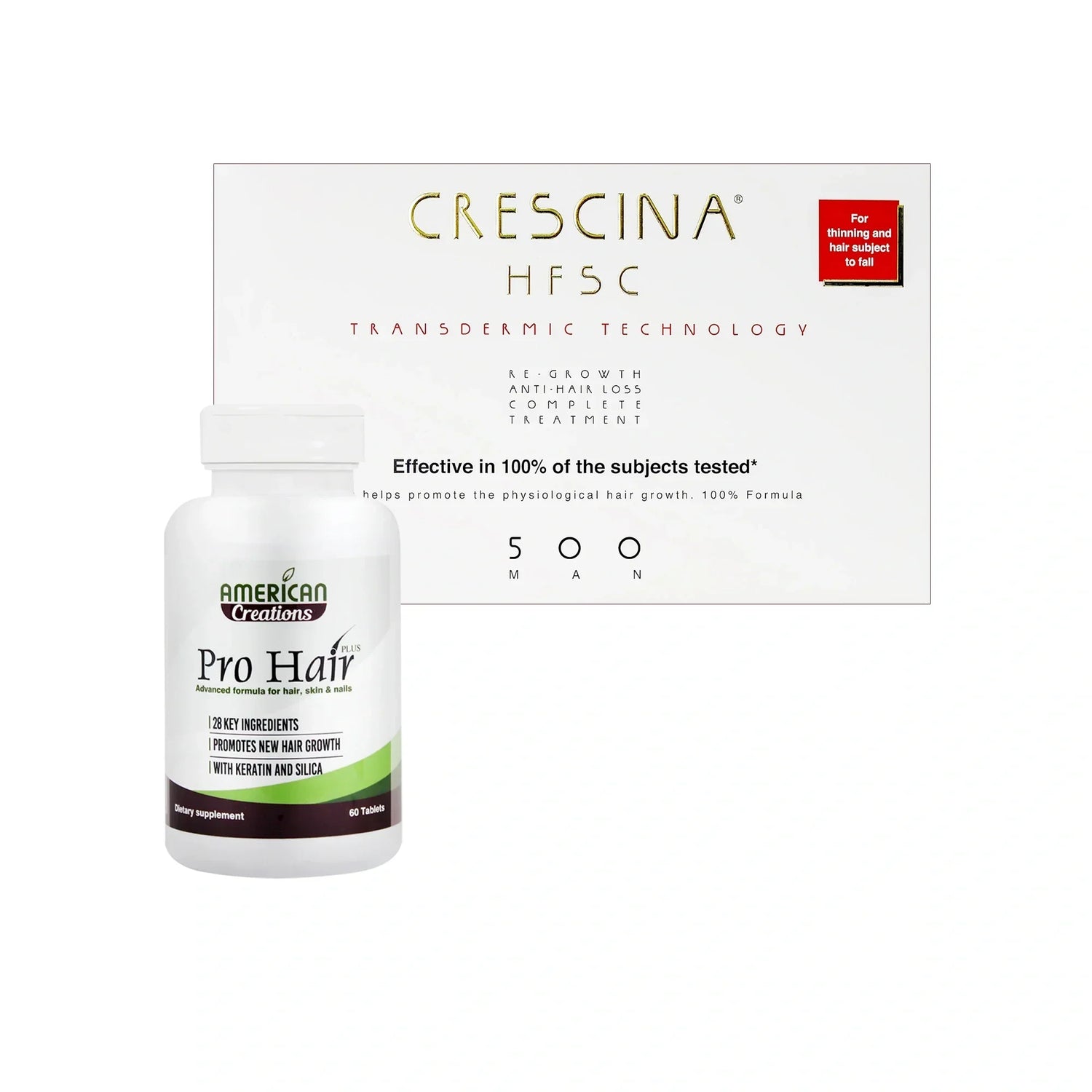 Pro-Hair & Crescina Hair Loss and Regrowth Treatment Set – 500 HFSC