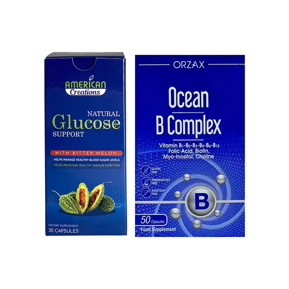 Orzax  B COMPLEX + American Creation Glucose Support
