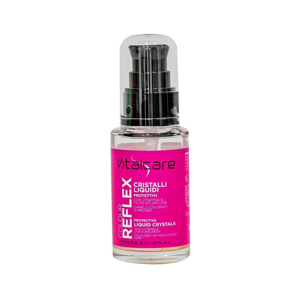 Vitalcare Colour Reflex Protective Liquid Crtstals With Vitamin E Uvb Sunscreen For Coloured Or Highlighted Hair 50ml