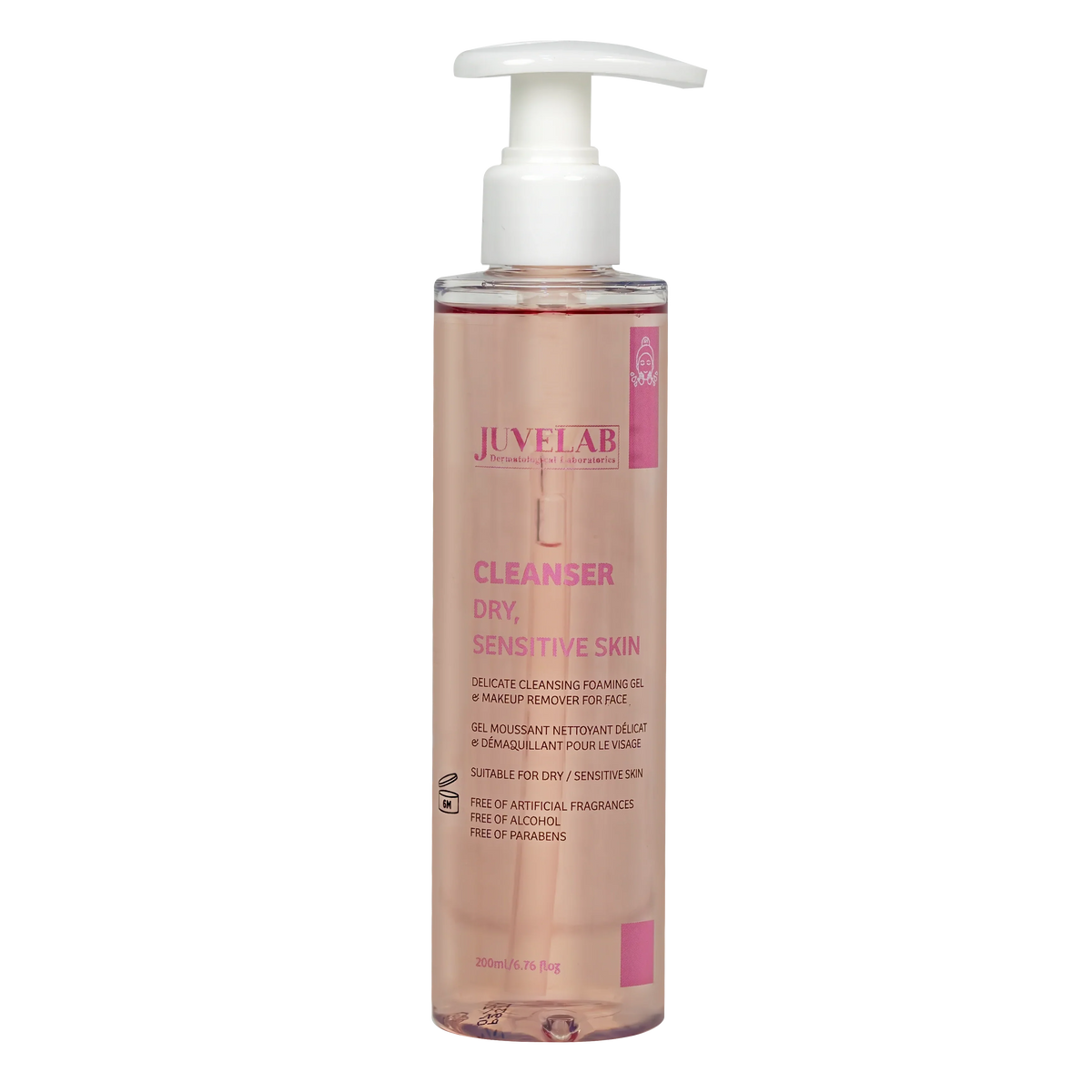 Juvelab Delicate Cleansing Foaming Gel For Dry And Sensitive Skin 200Ml