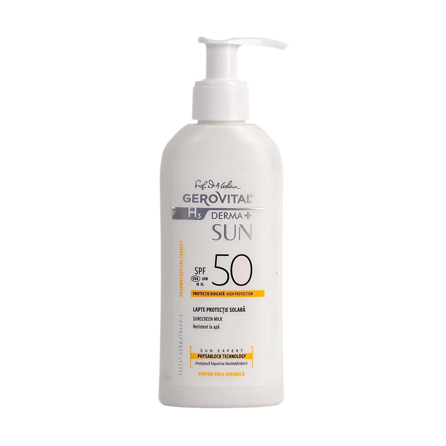 Gerovital H3 Sun Sunscreen Milk Spf50 150Ml