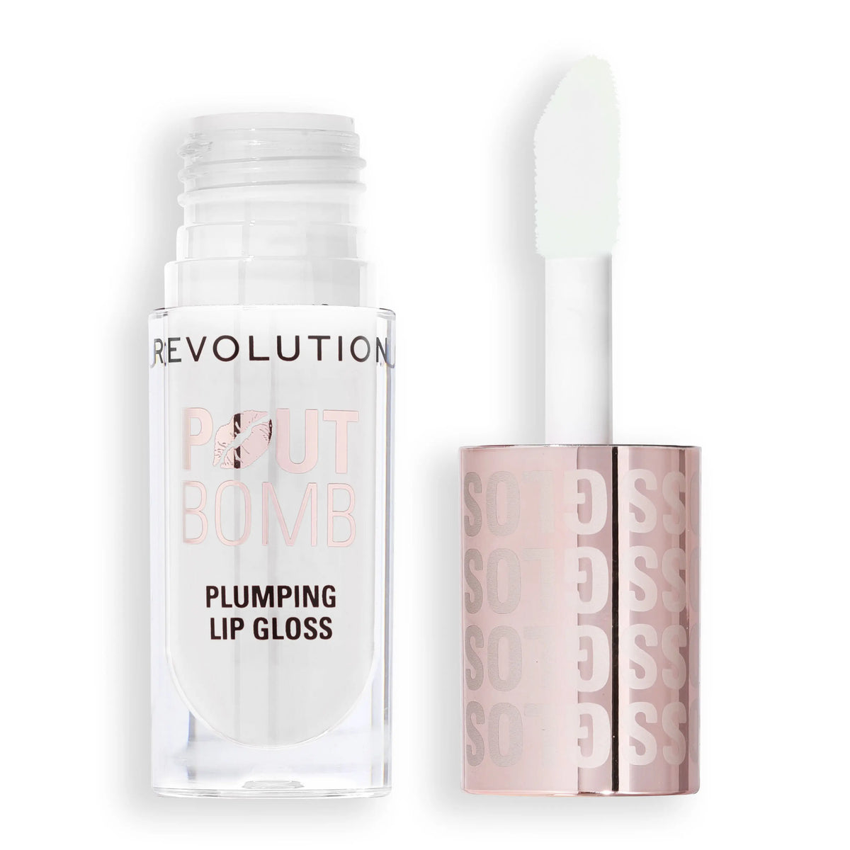 Revolution Pout Bomb Plumping Lip Gloss Glaze Clear Mini