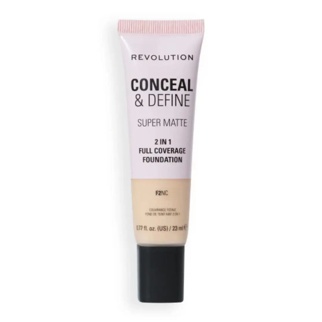 Revolution Conceal & Define Full Cover Tube Foundation F7Nc