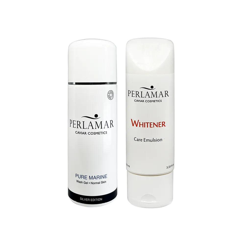 OFFER PERLAMAR WHITNER EMULSION + PURE MARIN SILVER EDITION WASH GEL