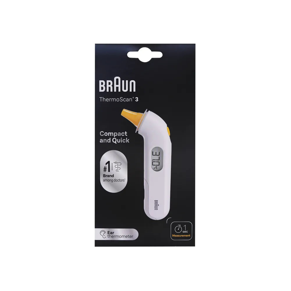 براون ثيرموسكان 3 لقياس الحرارة من الأذن