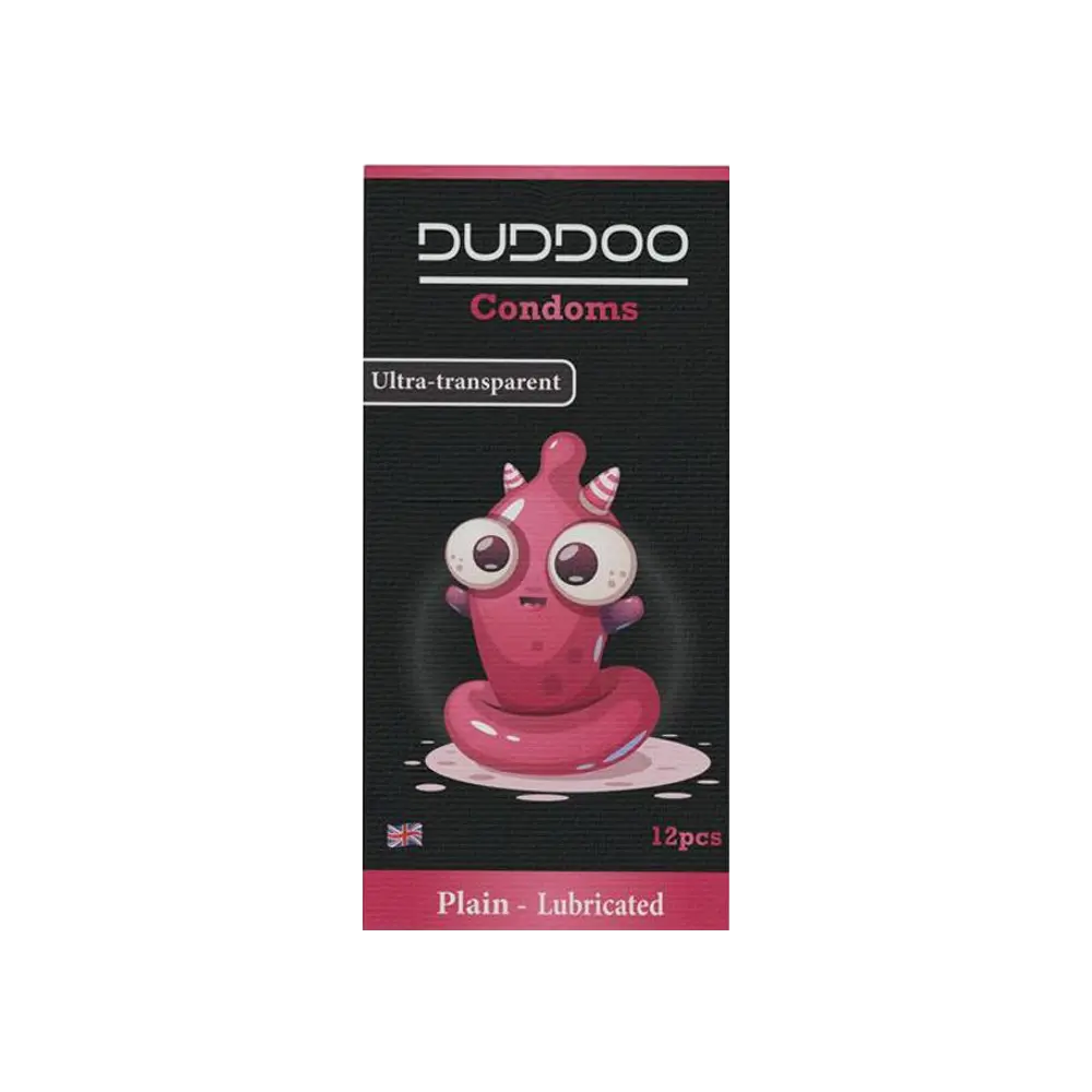 Duddoo Lubricated Plain Condoms 12 Pcs
