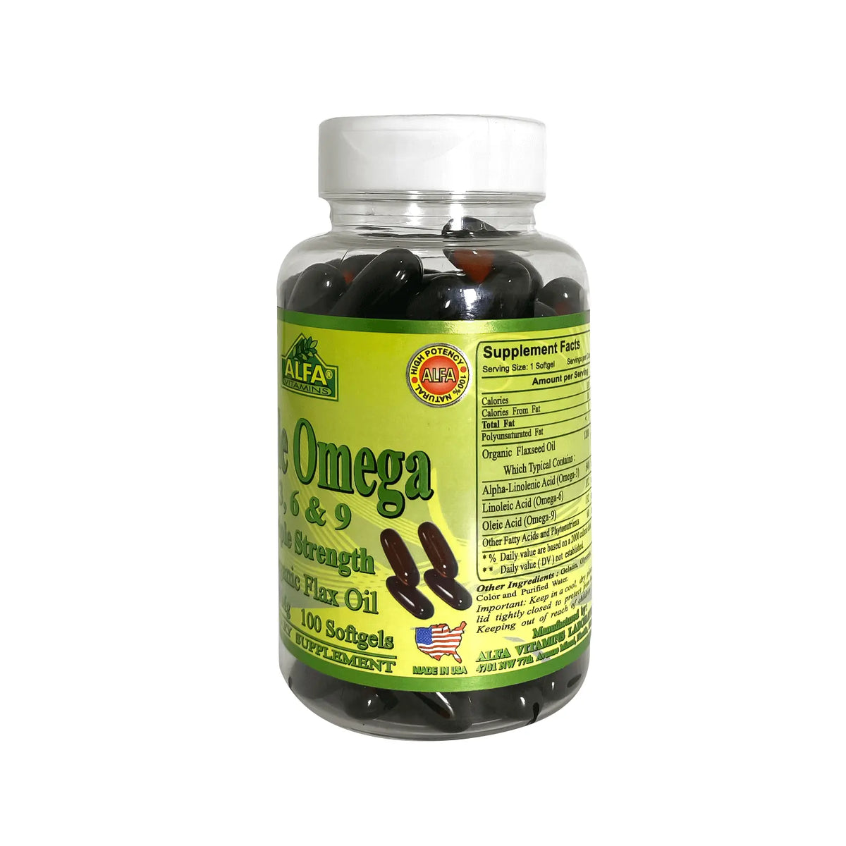 Alfa Vitamins Triple Omega 3-6-9 1200mg 100's