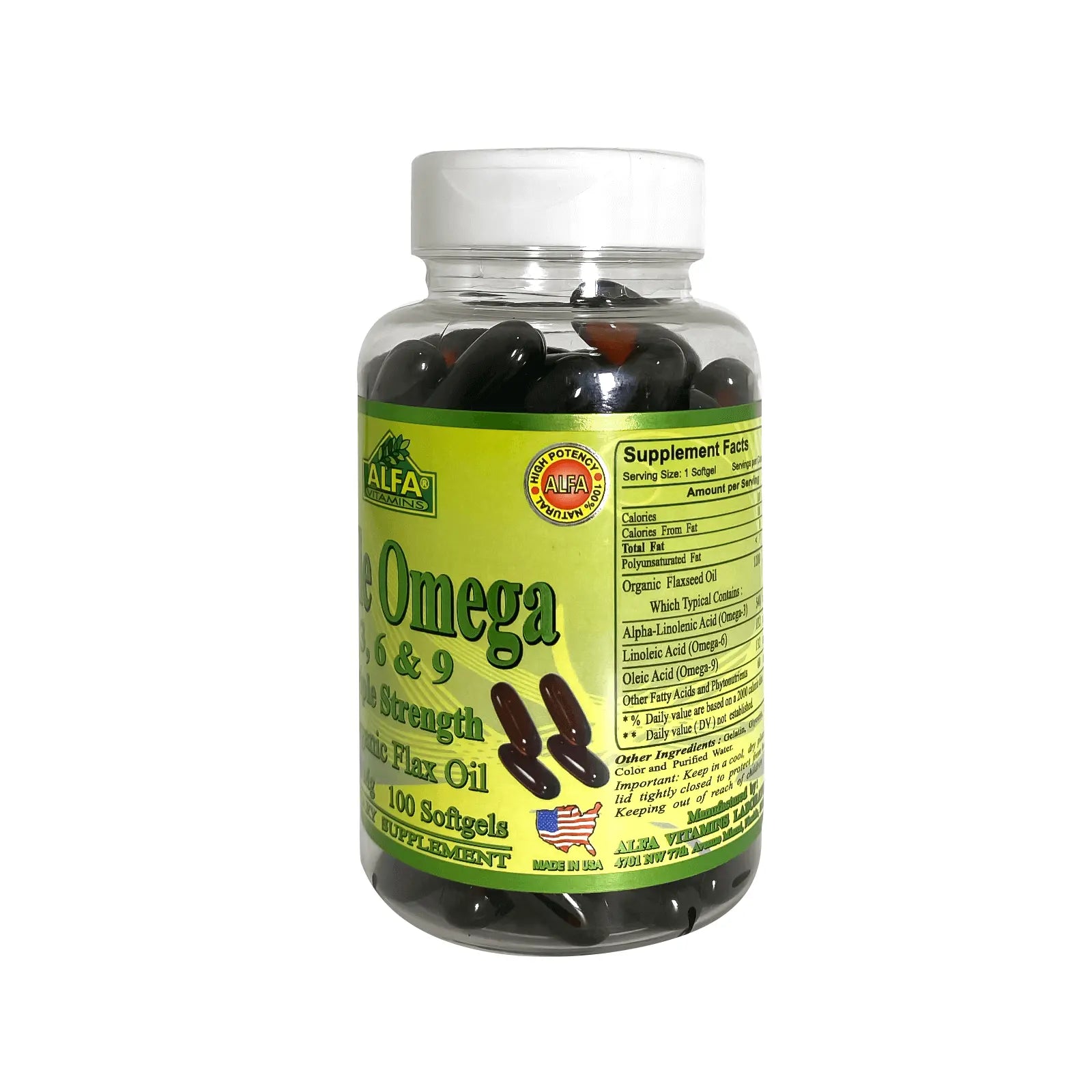 Alfa Vitamins Triple Omega 3-6-9 1200mg 100's