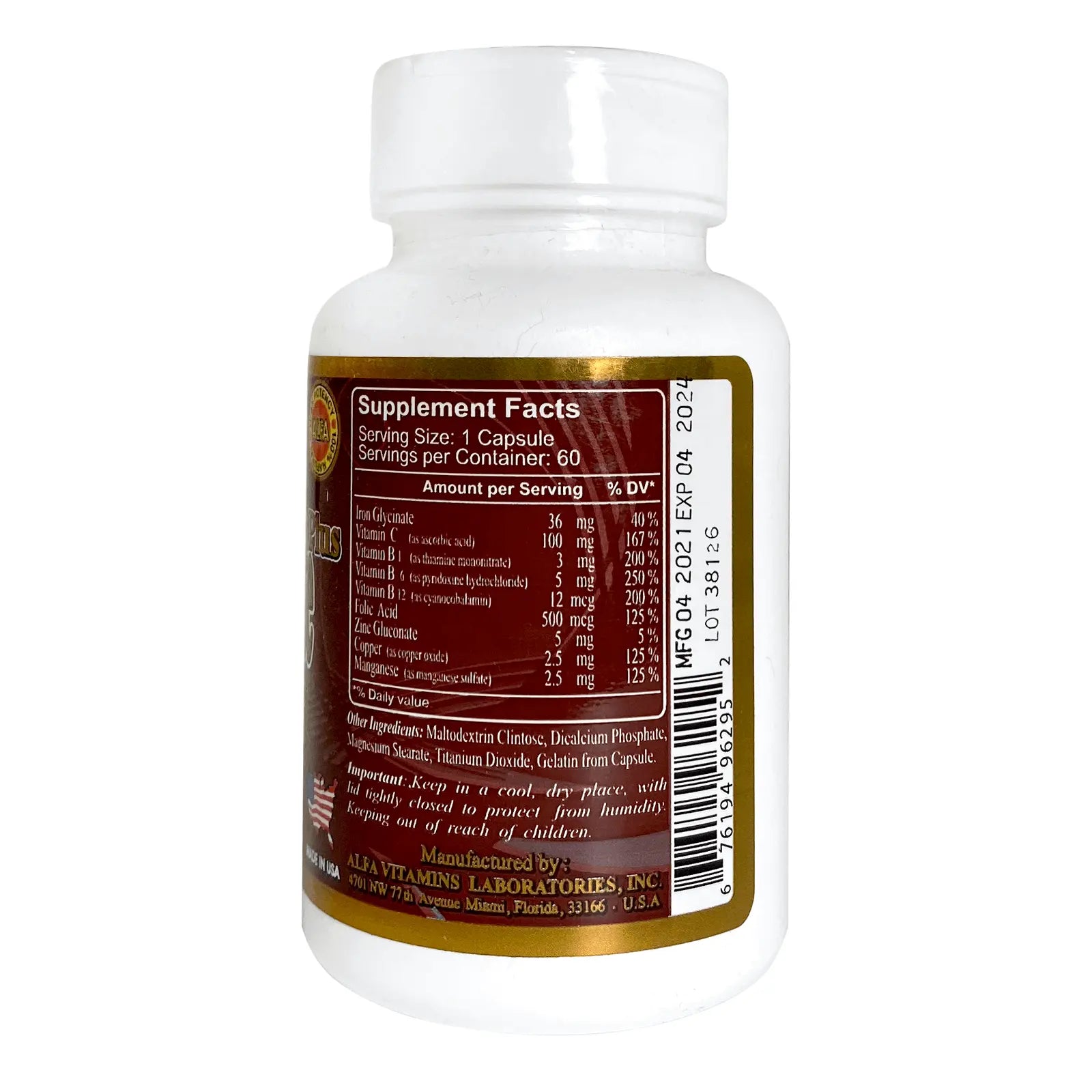 Alfa Vitamins Haemo Fort Plus 60 Caps