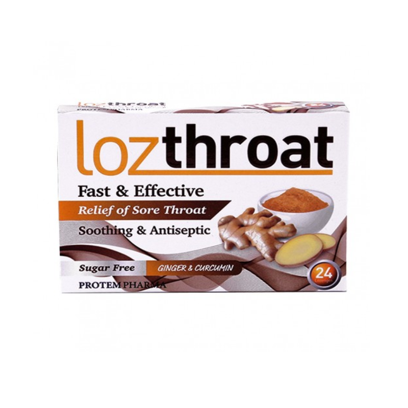 لوزثروت جينجر و كوركمين خال من السكر لوزنجيس24 حبه