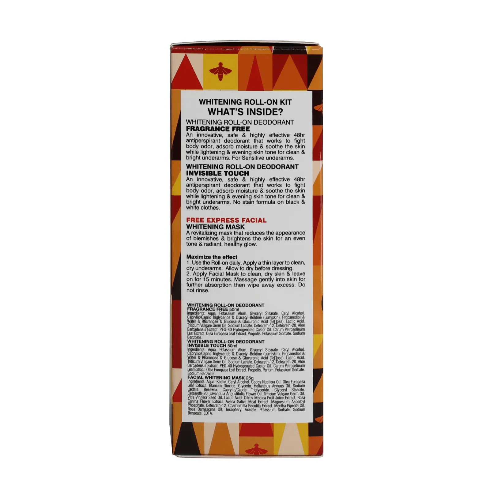 Beesline Whitening Roll-on Kit (2 Deo Roll+Facial Mask)