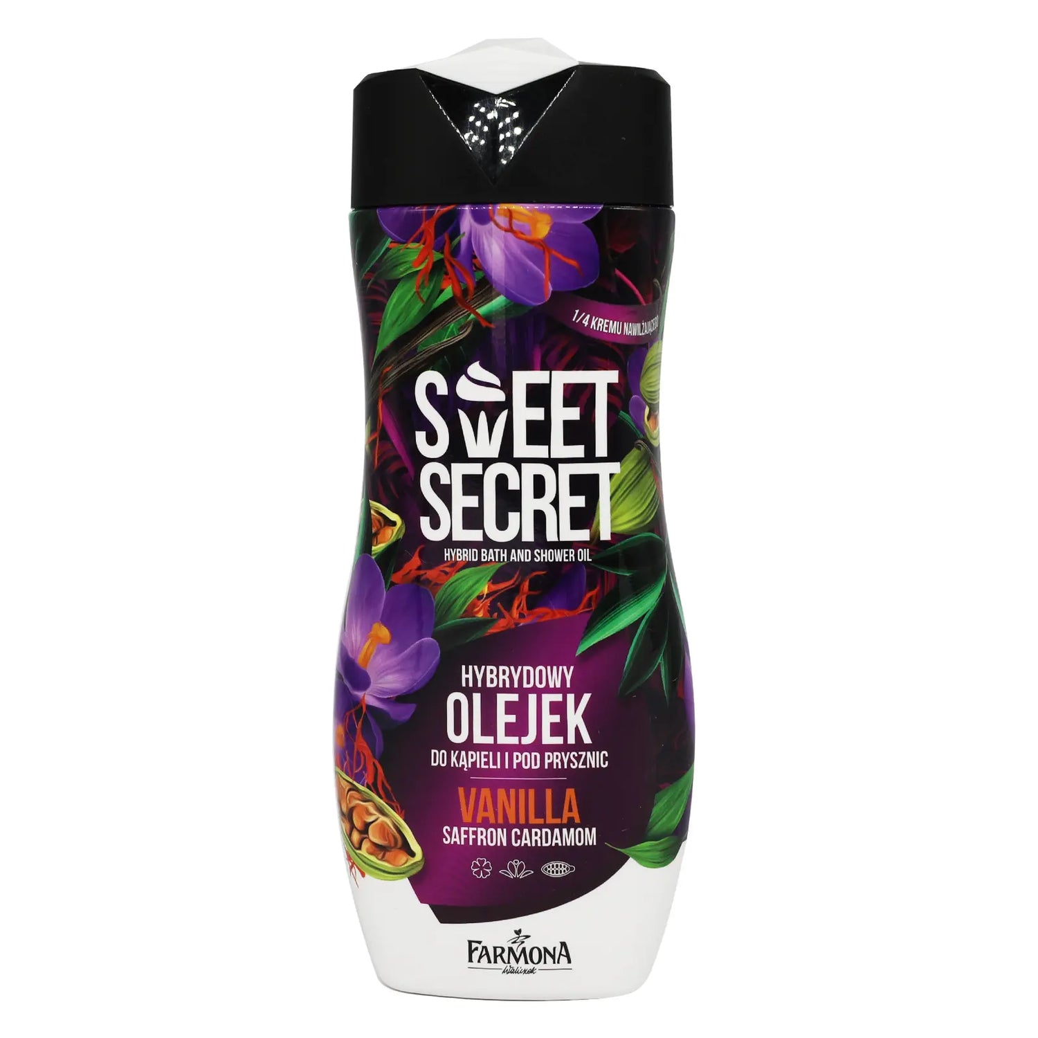 SWEET SECRET Vanilla Hybrid Bath & Shower Oil 300 mL improves skin elasticity