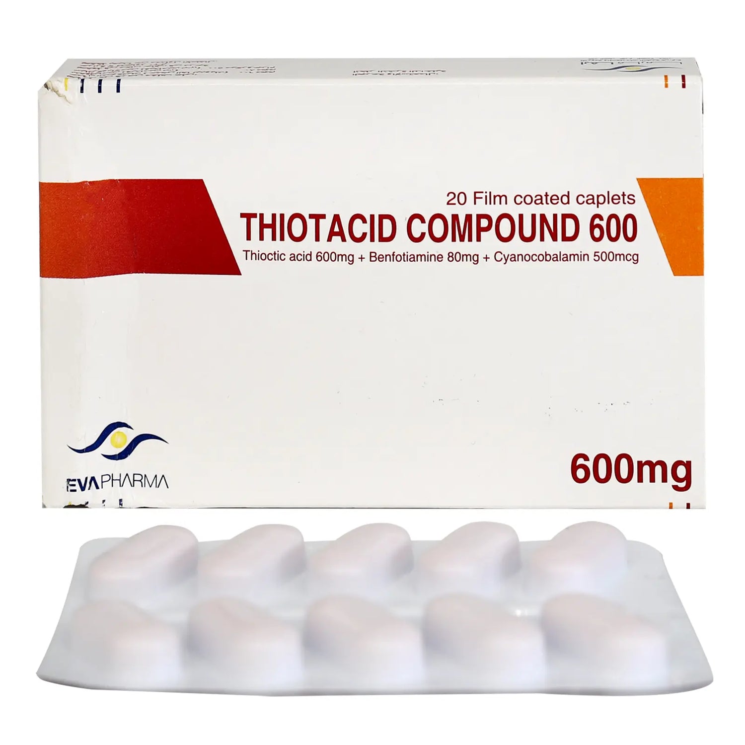 THIOTACID COMPOUND 600 mg 20 CAPLETS for nerve disorder