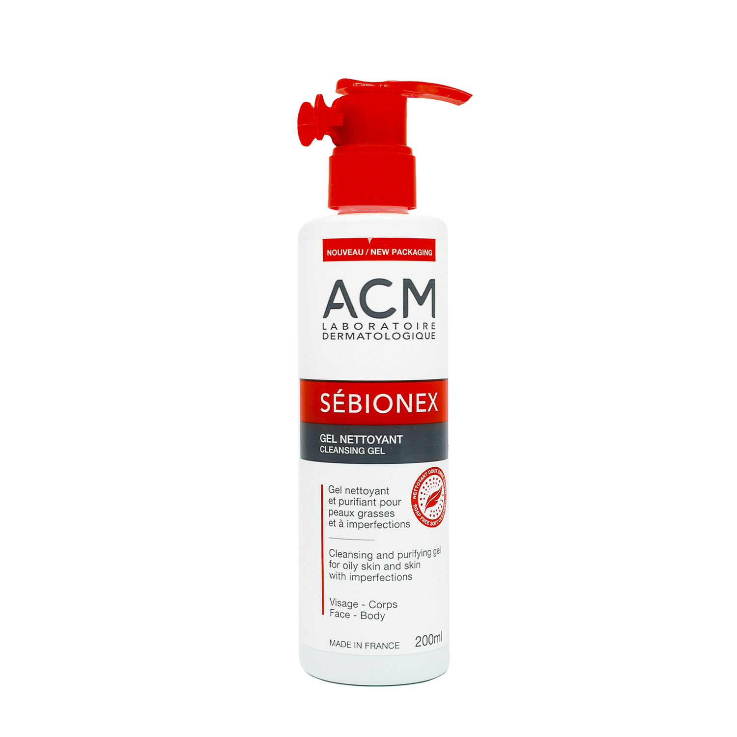 ACM Sebionex Cleansing Gel Face & Body 200 mL for oily skin