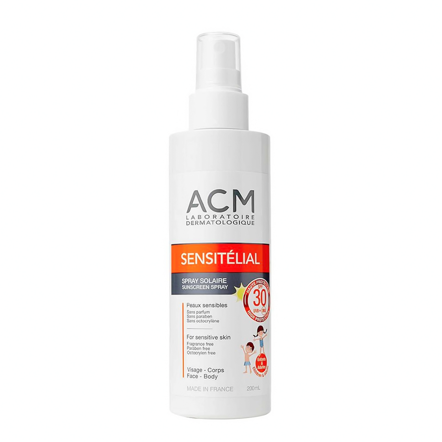 ACM Sensitelial Sun Screen SPF 30 Spray 200 mL High sun protection
