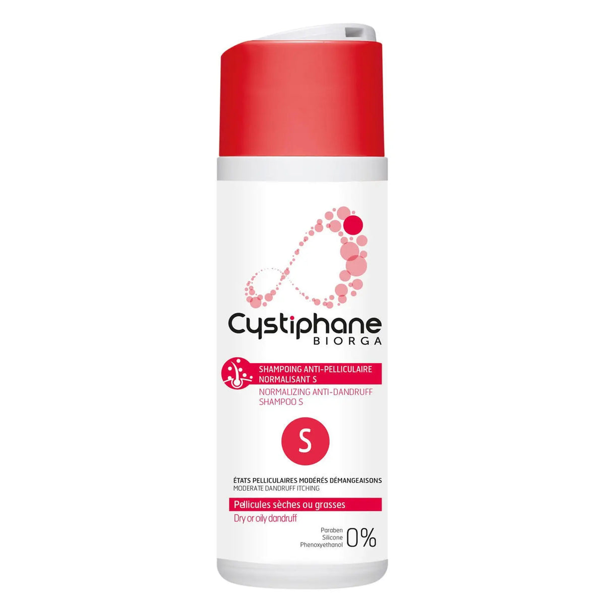 Cystiphane Biorga Normalizing Anti-Dandruff S Shampoo 200 mL to purify the scalp