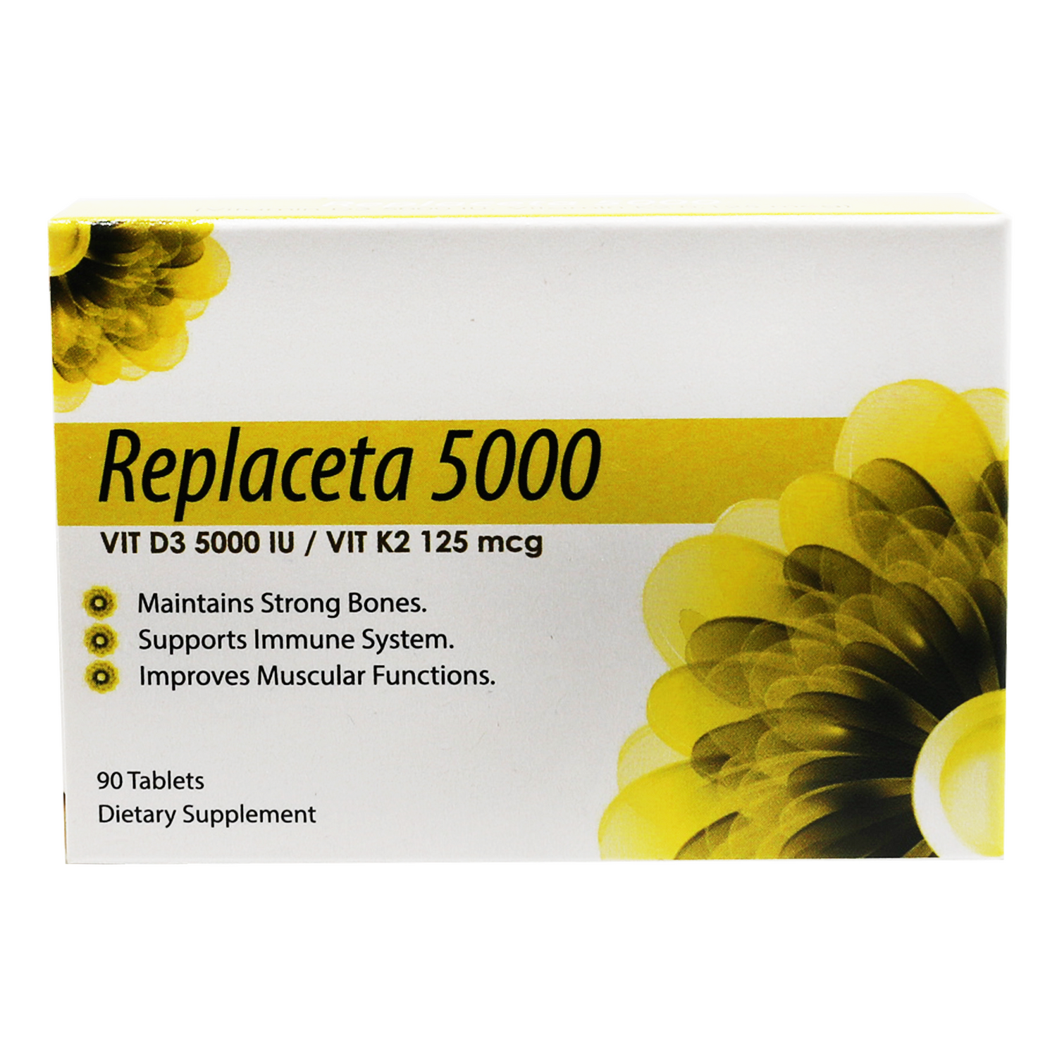Replaceta Vit D 5000 IU Tabs 90'S for strong bones