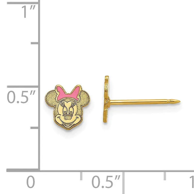 Inverness 807E GP Minnie Mouse Earrings 14KT