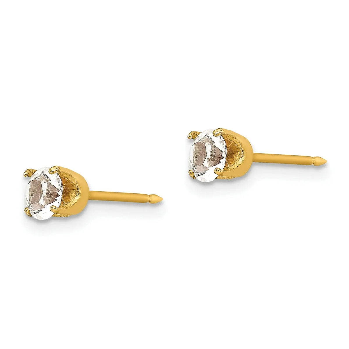 Inverness 31C GP Crystal Earrings 24KT 5mm