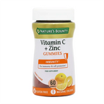 Nature's Bounty Vitamin C + Zinc 60 Gummies Orange Flavour