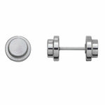 Inverness 810E Stainless Steel Barbell Earrings 7mm