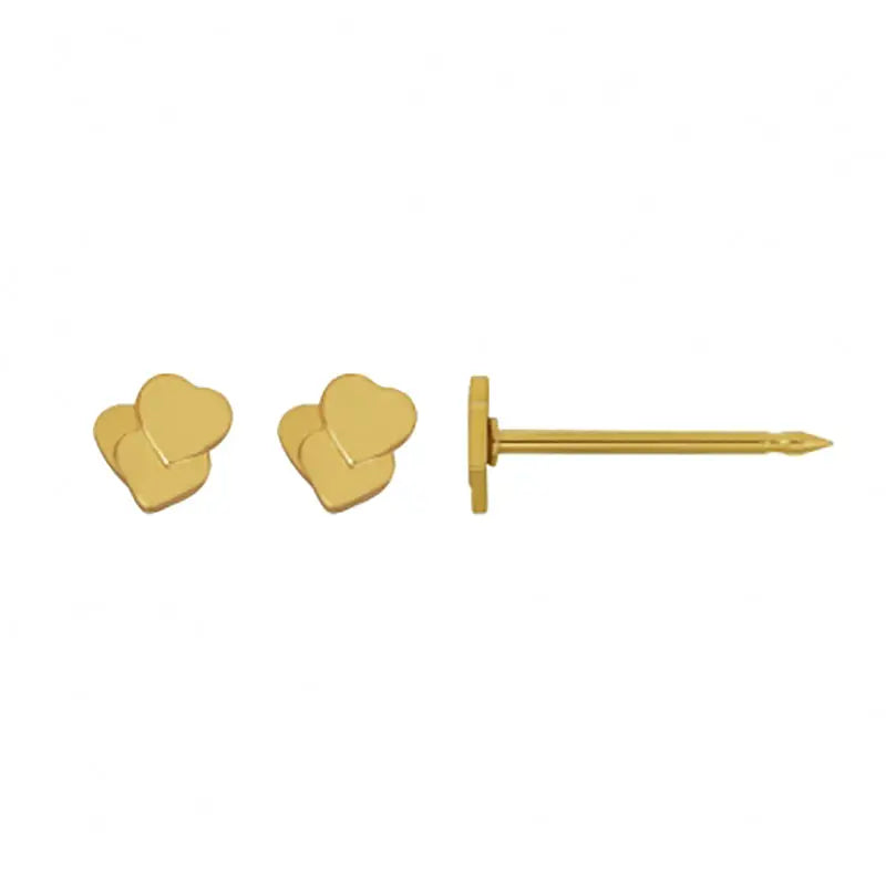 Inverness 61C GP Triple Hearts Earrings 24KT 