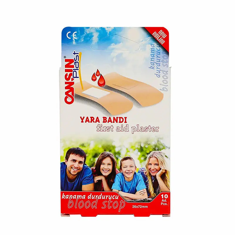 Cansin Plast First Aid Plaster Blood Stop 26 X 72mm 10 Pcs