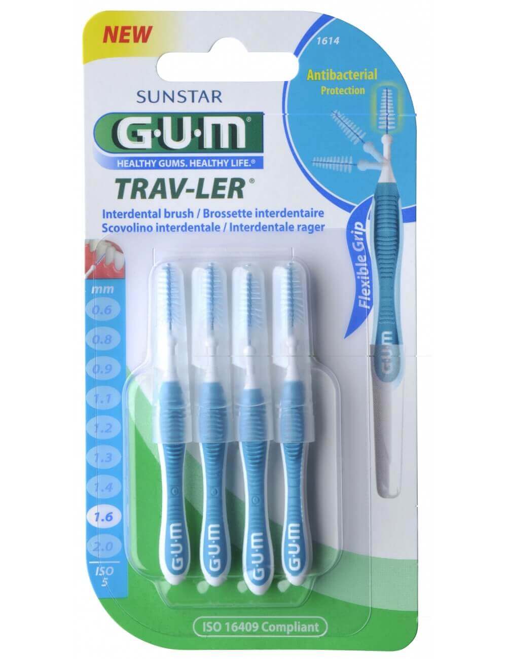 Butler Gum Trav-Ler Interdental Brush 1.6 mm 6 Pcs
