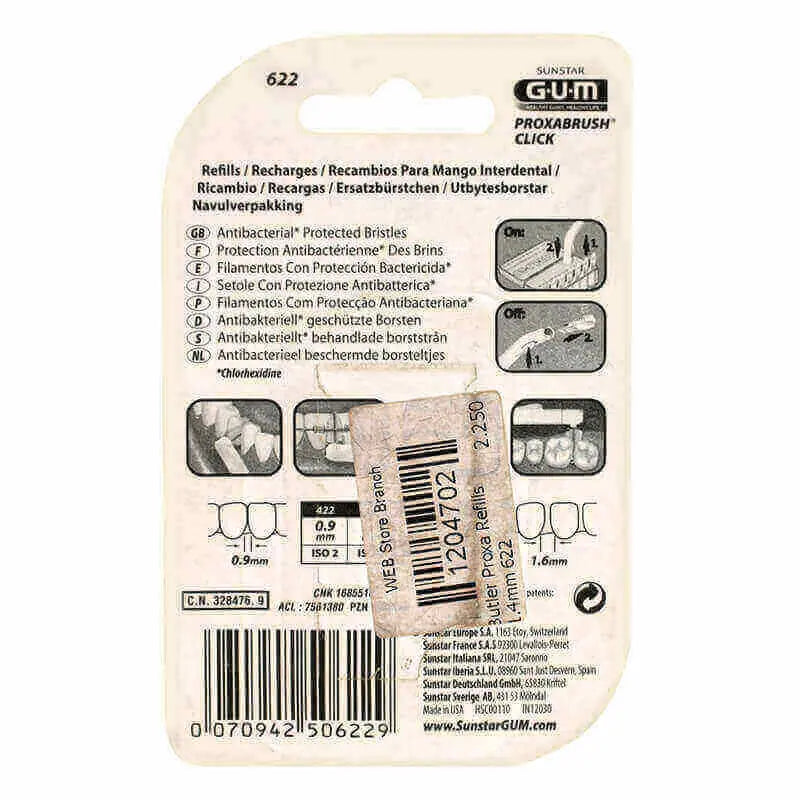 Butler Gum Proxabrush Click Interdental Refill 1.4 mm 6 Pcs