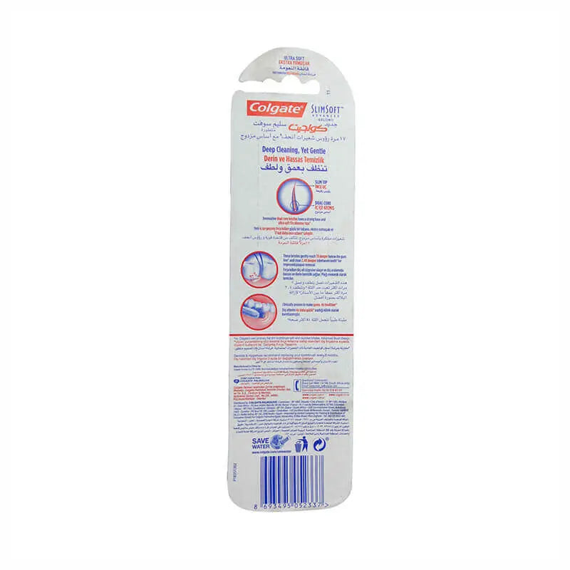 Colgate Slim Soft Advanced Toothbrush Ultra Soft 2 Pcs