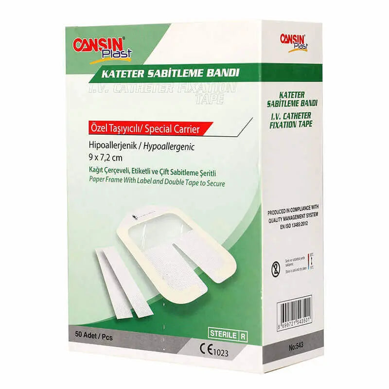 Cansin Plast I.V. Catheter Fixation Tape 9 X 7.2cm 50 Pcs