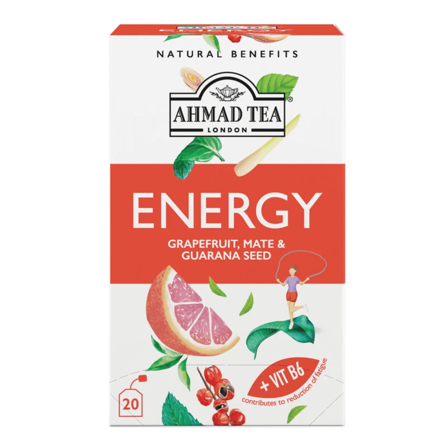 Ahmed Tea Energy & Vit B6 Tea Bags 20'S