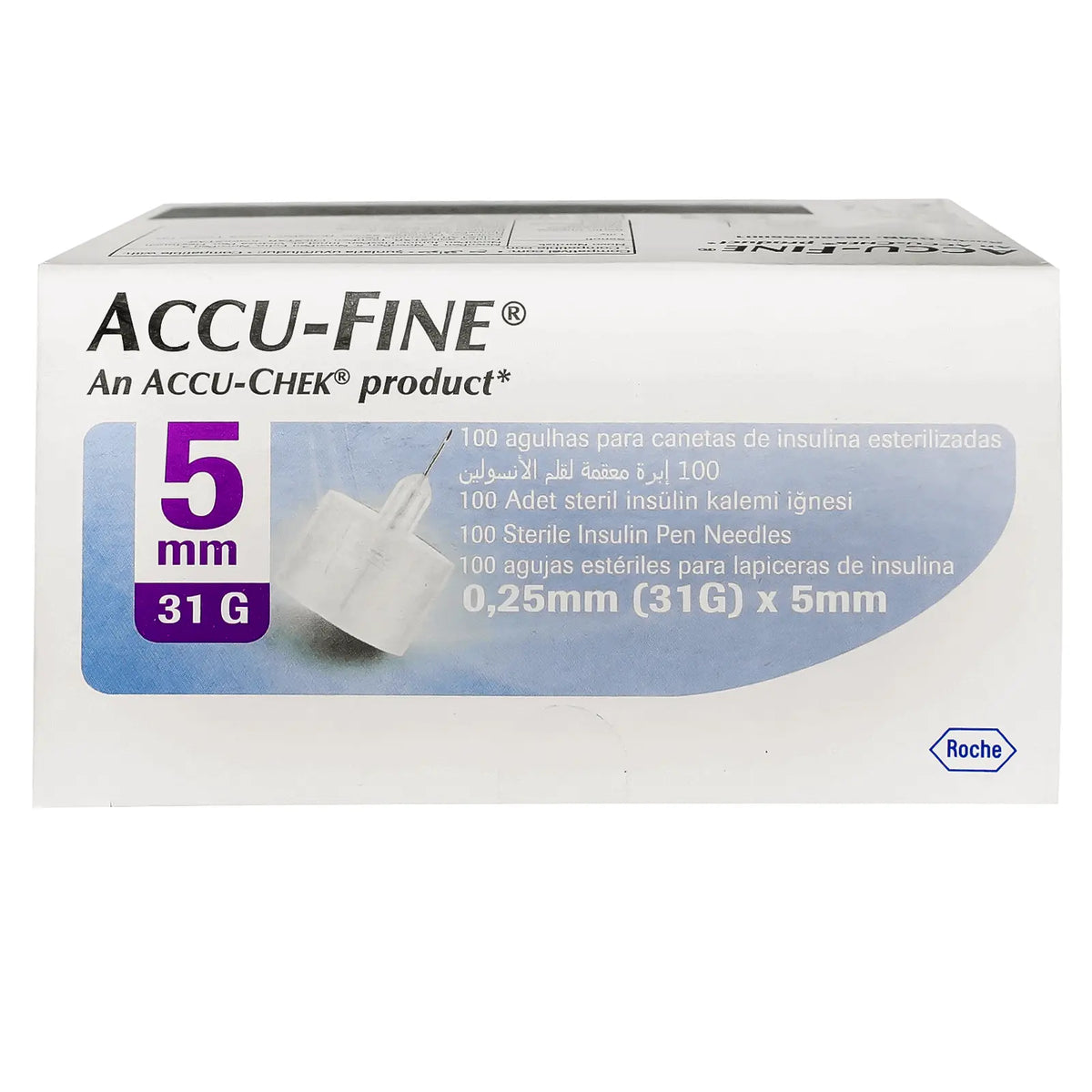 Accu Fine 0.25 mm (31G) *5 mm 100'S 2720171 insulin pen needles