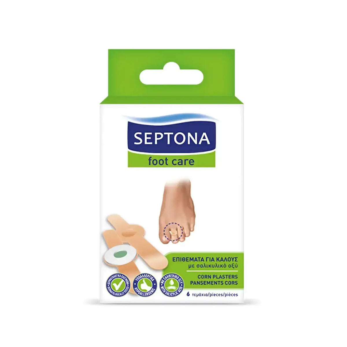 Septona Foot Care Corn Plasters 6 Pcs 1Sep090