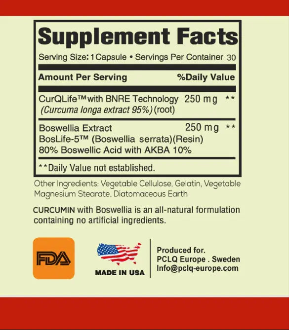 Human Essentials Curcumin With Boswellia Caps 30'S