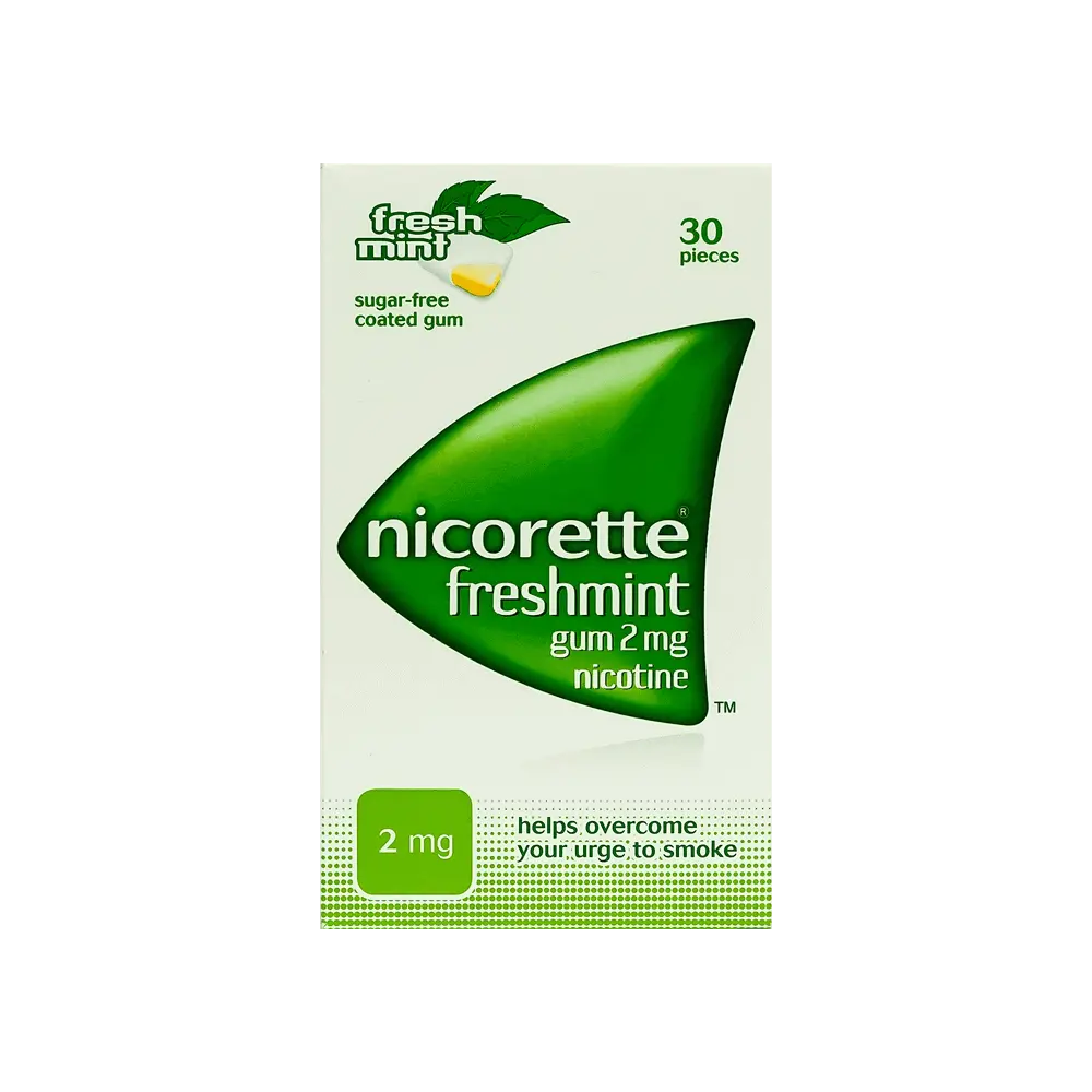 Nicorette 2 mg Freshmint Gum 30 Pcs