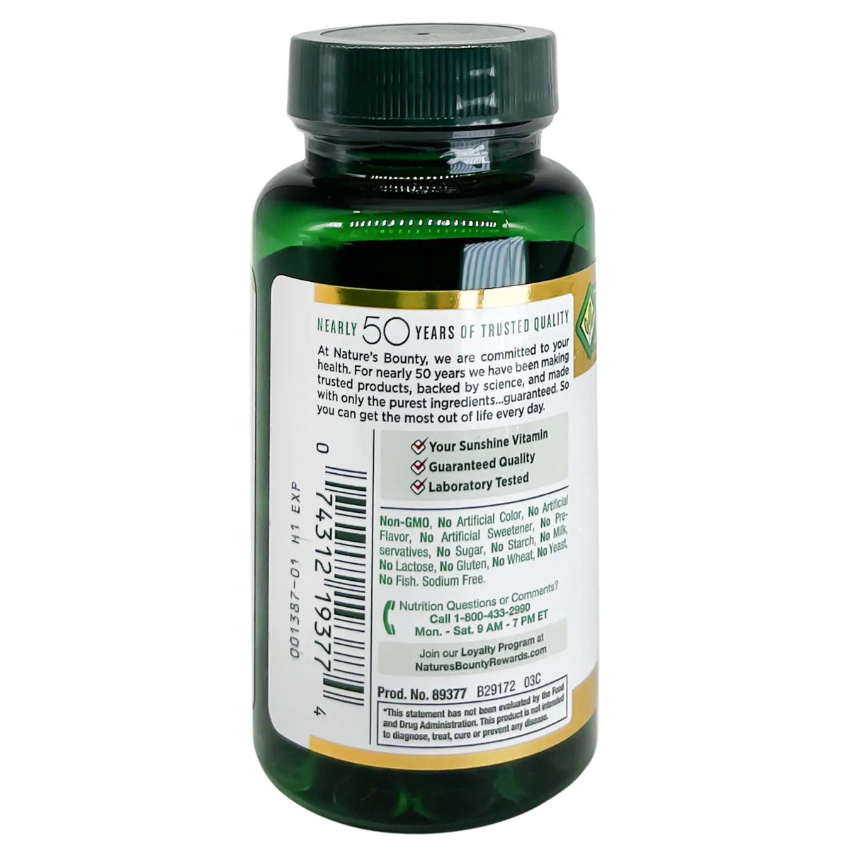 Natures Bounty Vit D 5000 IU Softgels 150'S